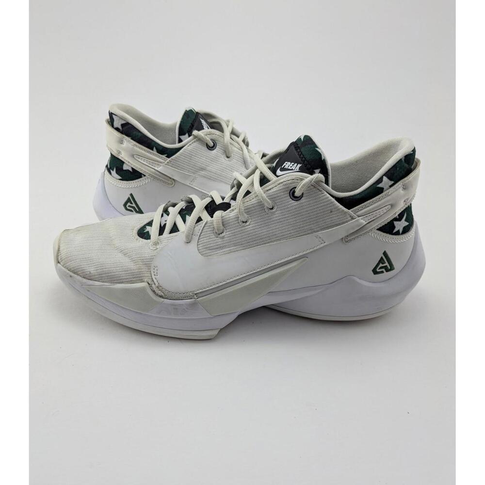 Mens Nike Air Zoom ID Freak 2 NBY Giannis Green Stars Shoes CW0619-991 Size 10.5
